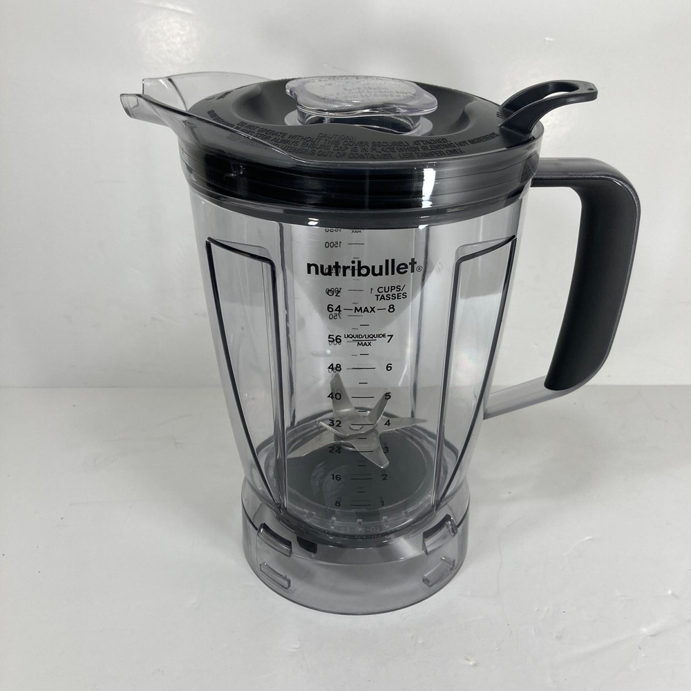 NutriBullet Blender 64 oz 8 Cup Replacement Pitcher w/ Blade & Lid GREAT SHAPE